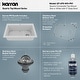 preview thumbnail 36 of 82, Karran Drop-In Quartz 33 in. 1-Hole Single Bowl Kitchen Sink Kit