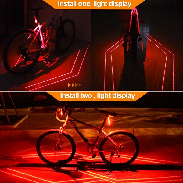Bike Bicycle Cycling USB Rechargeable Warning Light Front Rear LED Tail Lamp SPD