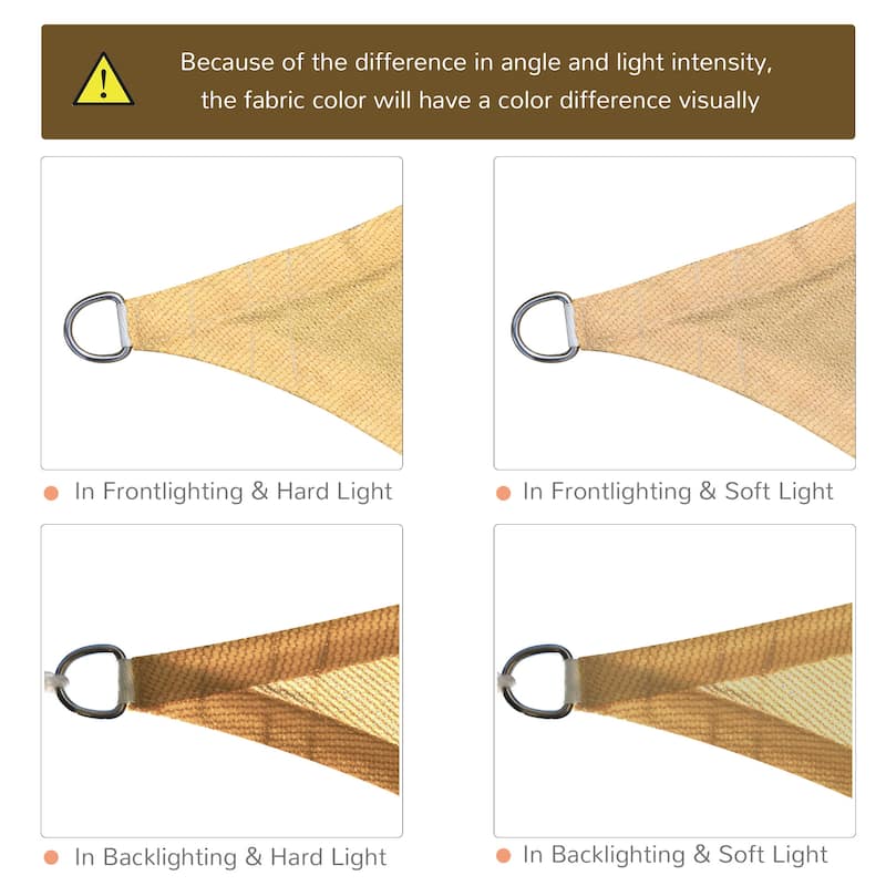 GDFStudio Outdoor Solara Polyethylene Sun Shade Sail with Cooling Effect