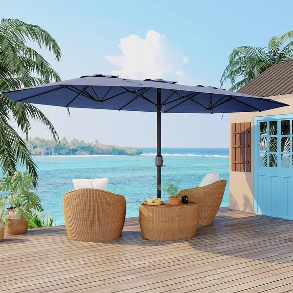 large 20'patio umbrella SUPERJARE 13FT Outdoor for Patio, Double sided Pool Umbrellas with Fade Resistant Canopy, Table Umbrella for Deck, Market, Backyard Please take this umbrella with you to enjoy your outdoor life COSIEST 15ft Double-Sided Patio Umbrella,