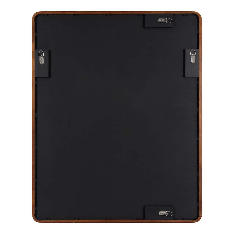 Kate and Laurel McLean Wood Radius Rectangle Wall Mirror