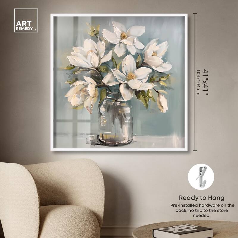 Prismatic Floral and Jar Shadowbox by Art Remedy
