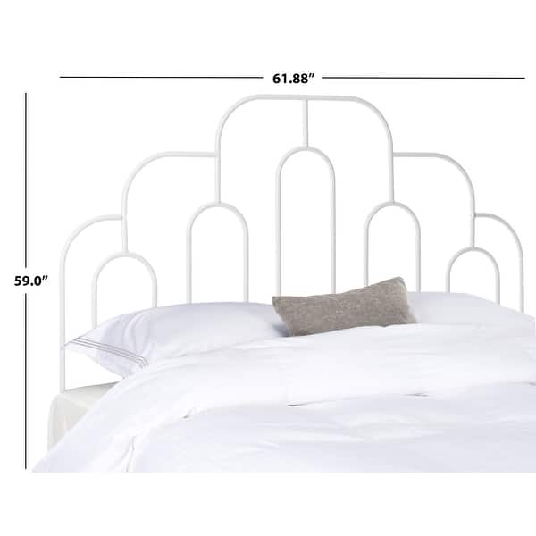 dimension image slide 6 of 8, SAFAVIEH Paloma Metal Retro Headboard