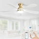 preview thumbnail 1 of 67, 52"/66" Inch Ceiling Fan with Light,APP and Remote Control, Low Profile,Smart Optional