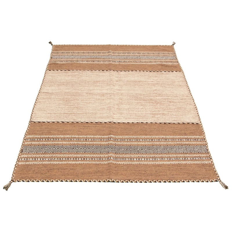 ECARPETGALLERY Arizona Flat-weave Wool Kilim Area Rug