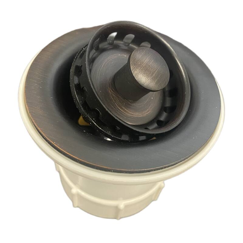 SimplyCopper 2" Mini Duo Strainer Drain with Basket Oil Rubbed Bronze - 2.75" x 2 x 2.5