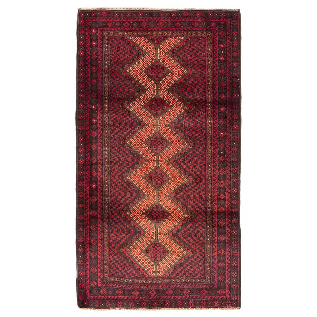 Teimani Red Rug 2'8" x 4'11" - 2'8 x 4'11