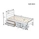preview thumbnail 36 of 64, Wood Platform Bed Solid Color Bed Frame with Removable Storage Shelves and 2 Drawers, Storage Underneath, Wood Slat Support