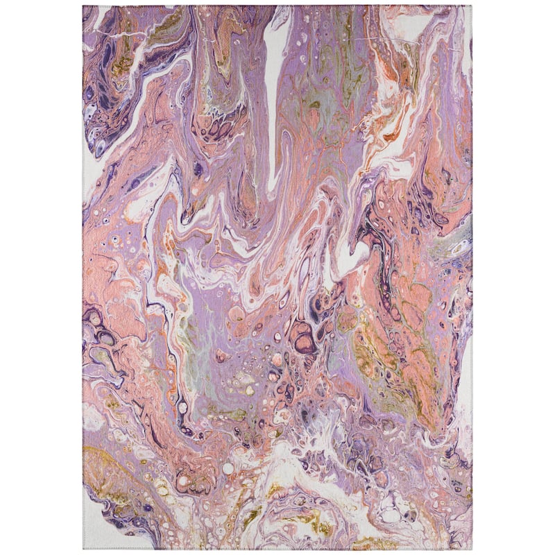 Indoor/ Outdoor Addison Karina Abstract Washable Area Rug
