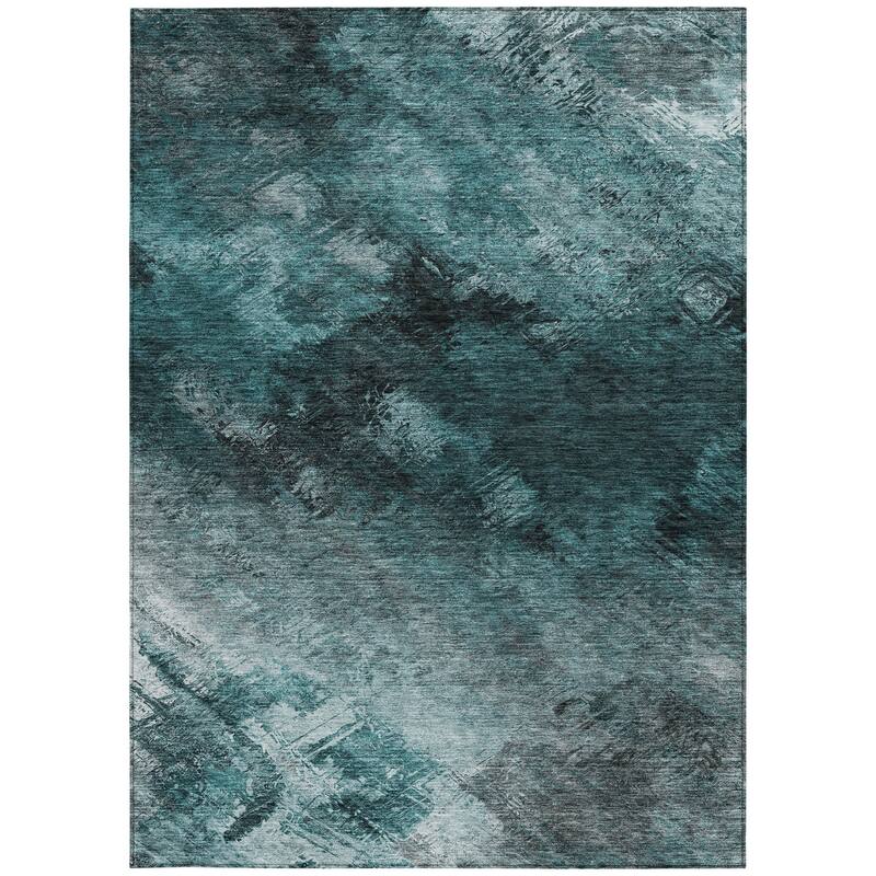 HomeRoots Abstract Transitional Rectangle Outdoor Rug