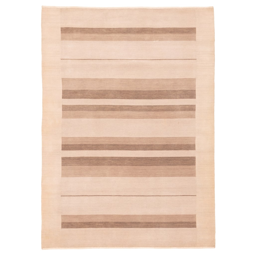 ECARPETGALLERY Hand Loomed Kashkuli Gabbeh Beige Wool Rug - 5'8 x 8'0