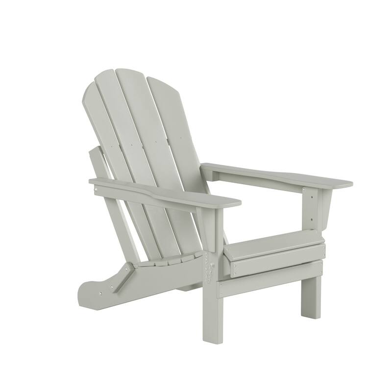Laguna Hdpe All Weather Outdoor Patio Foldable Adirondack Chairs Conversation Set (4-Piece Set)