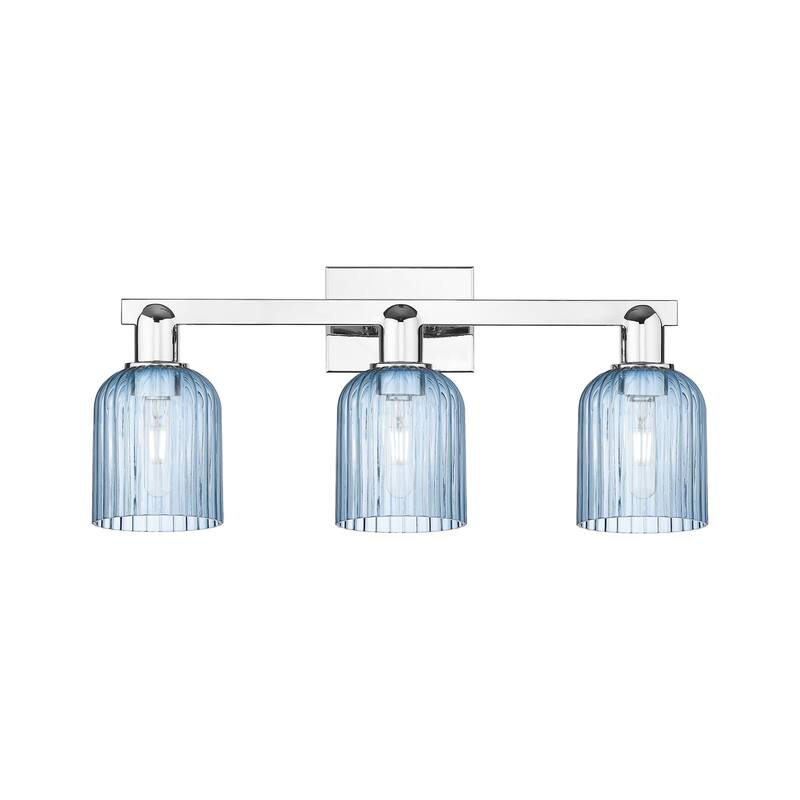 Innovations Lighting 716-3W-11-24 Bridal Veil Vanity Bridal Veil 3 - Polished Chrome / Blue