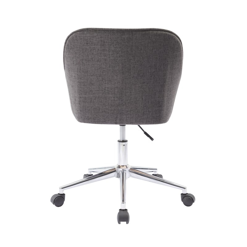 Porthos Home Faiz Fabric Office Chair with Chrome Roller Base