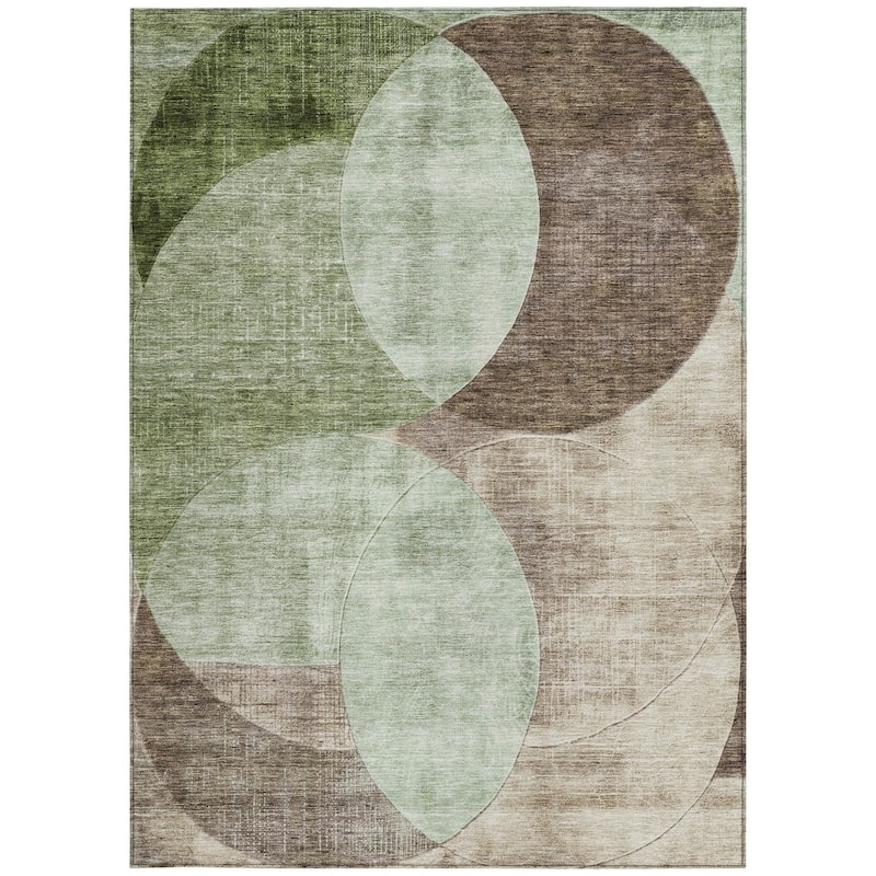HomeRoots Geometric Transitional Rectangle Outdoor Rug