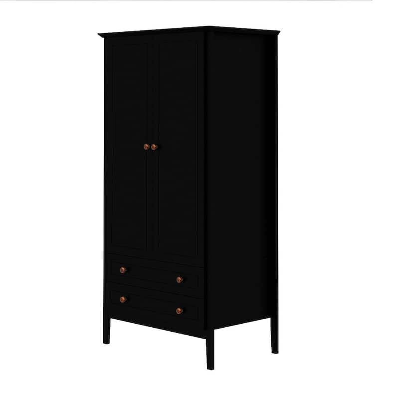 Manhattan Comfort Crown Full Wardrobe with Hanging and 2 Drawers