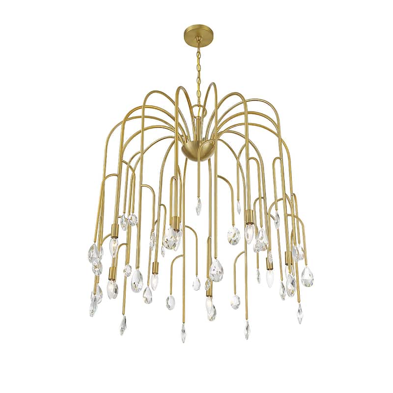 Noble Brass Eight Light Chandelier from the Anholt Collection