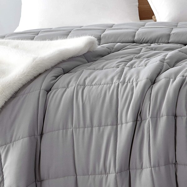 Chommie Weighted Natural Loft Comforter Set Alloy On Sale