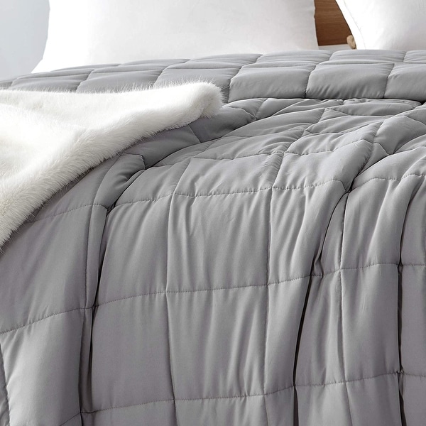 Chommie Weighted Natural Loft Comforter Set Farmhouse White