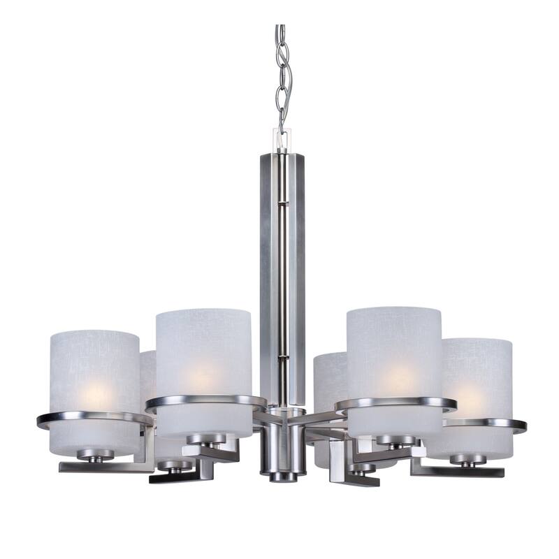 Forte Lighting 6 Light 27-1/2" Wide Chandelier - Brushed Nickel