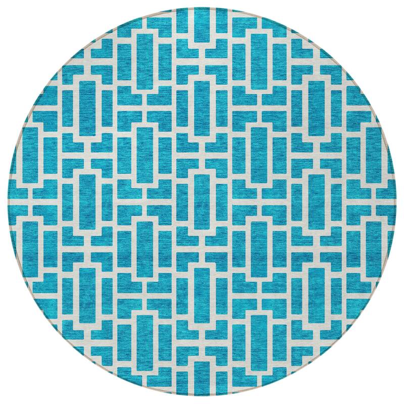 HomeRoots Geometric Transitional Rectangle Outdoor Rug