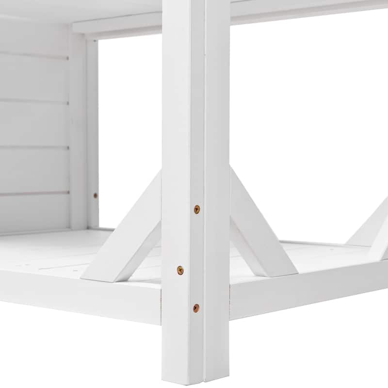 Roomfitters Fir Wood Potting Bench with Hutch, 4 Shelves, storage units, Cabinet & Pegboard Hooks, Outdoor Garden Work Table