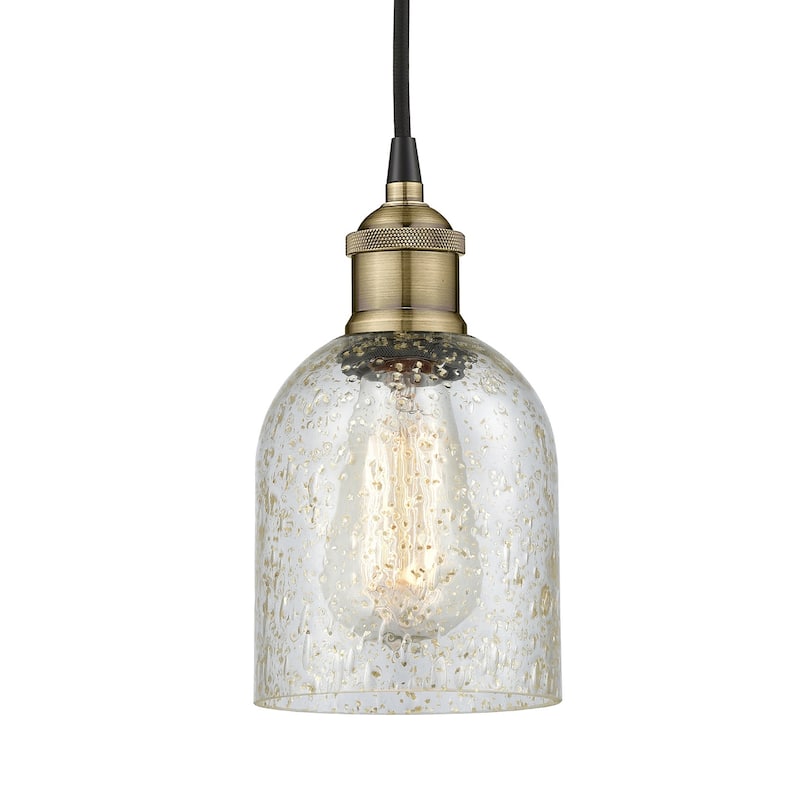 Innovations Lighting 616-1P-10-5 Caledonia Pendant Caledonia 5" Wide - Black Antique Brass / Mica