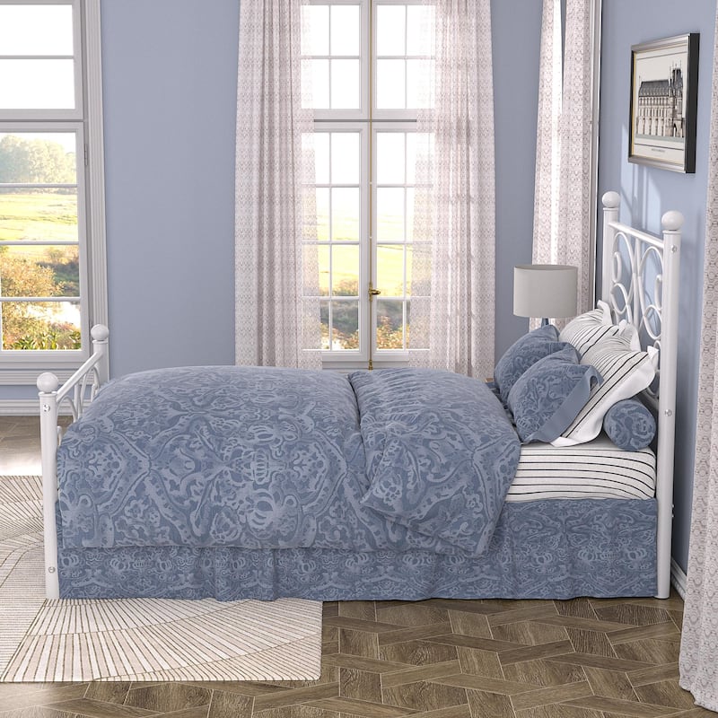 VECELO Metal Bed Frame with High Headboard and Footboard, Platform Beds with Heavy Duty Mattress Foundation