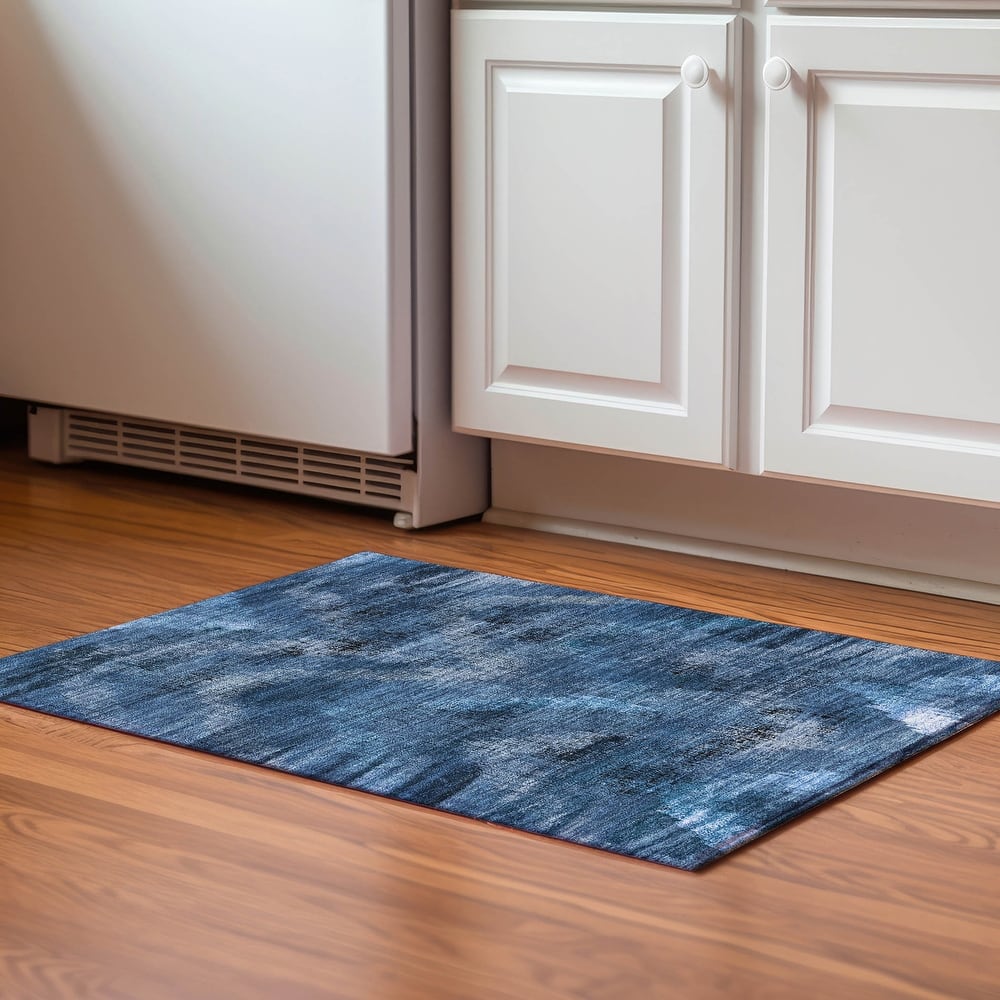 Premium Washable Super Soft Brushstrokes Modern V Mayfield Rug