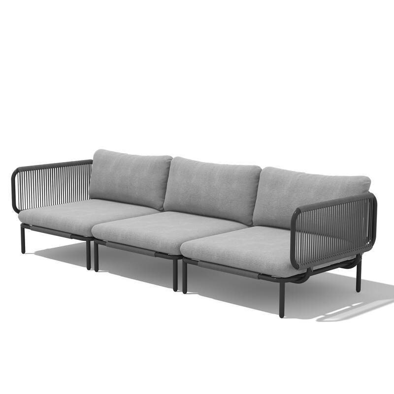 Cushion Patio Sectional Sofa Set Outdoor DIY Free Combination Furniture