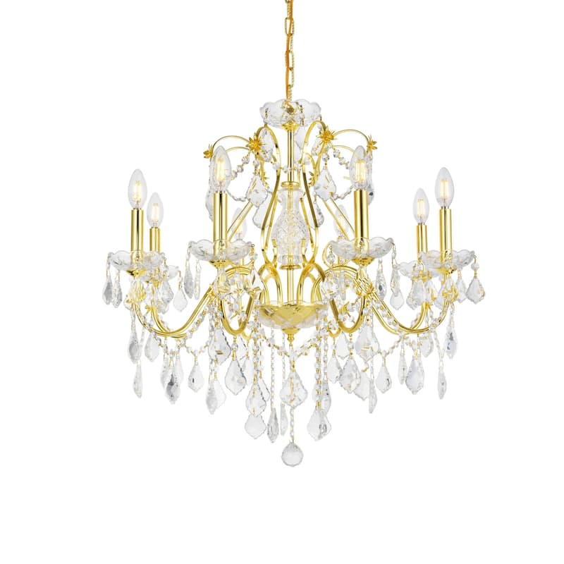 Fleur Illumination 8 light Gold Chandelier