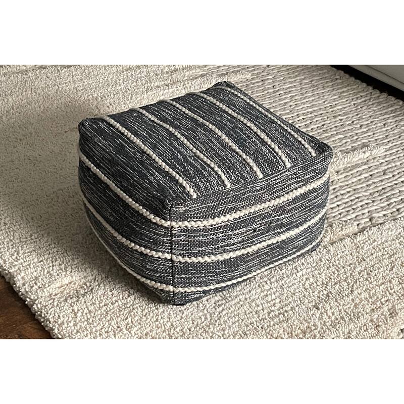 LOOMINAIRE Handmade "Cebu" Cotton Natural Fiber Easy Maintenance Pouf / Footstool
