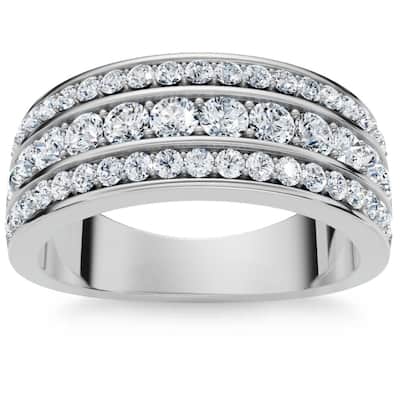 1Ct Men's Diamond Wedding Anniversary Ring Gold Lab Grown