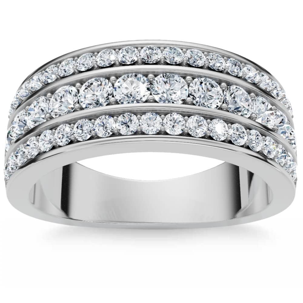 Bliss Diamond 1Ct Men's Diamond Wedding Anniversary Ring Gold Lab Grown