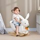 preview thumbnail 9 of 18, Rabbit Rocking Horse with Sounds, Safety Belt, and Poplar Wood Base, Ages 18-36 Months, ASTM Certified