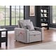 preview thumbnail 20 of 23, Quinn Chair with pullout Sleeper Belgian Linen Brown