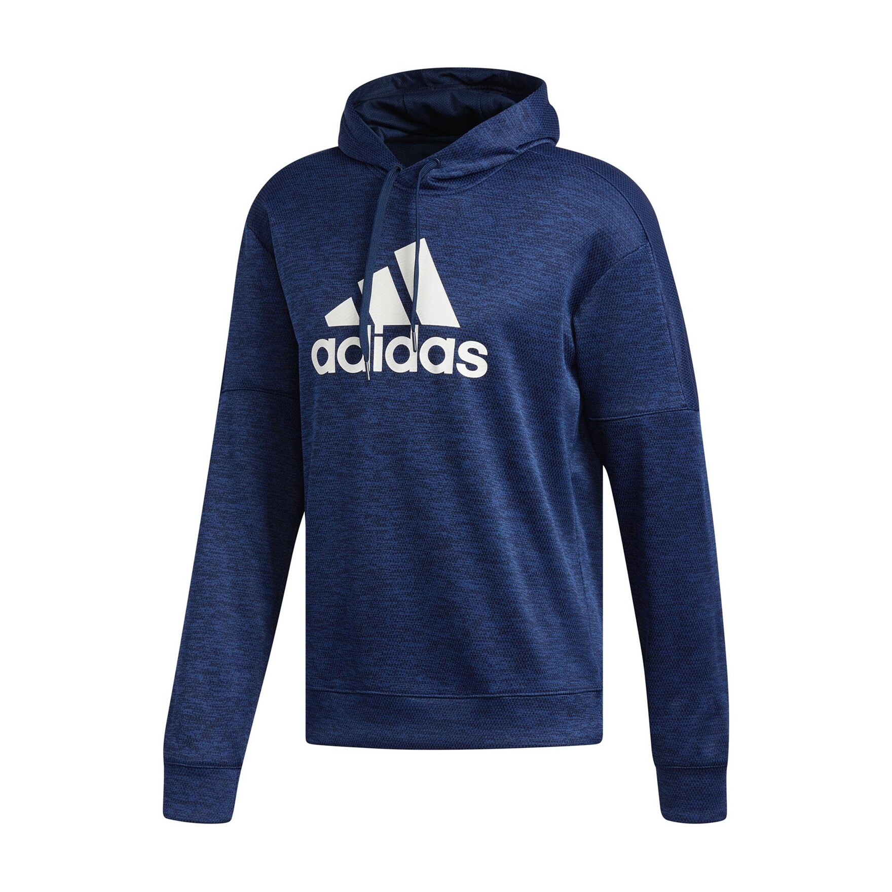 Shop Adidas Mens Hoodie White Large Logo Fleece Drawstring Overstock 29910152