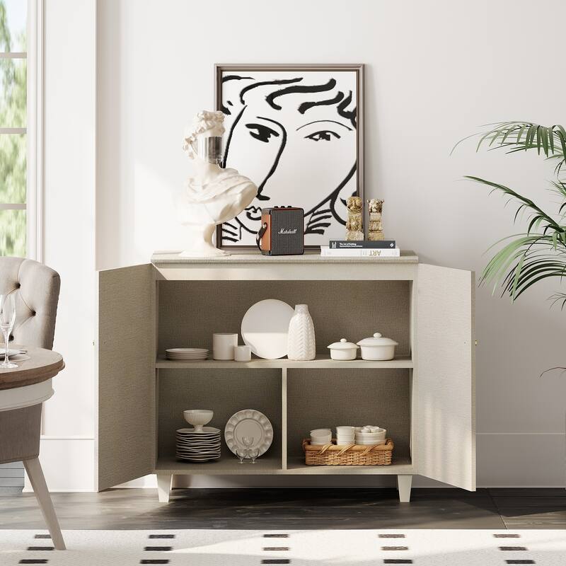 Sideboards Buffet Cabinets with Doors for Dining Room, 32.4"H