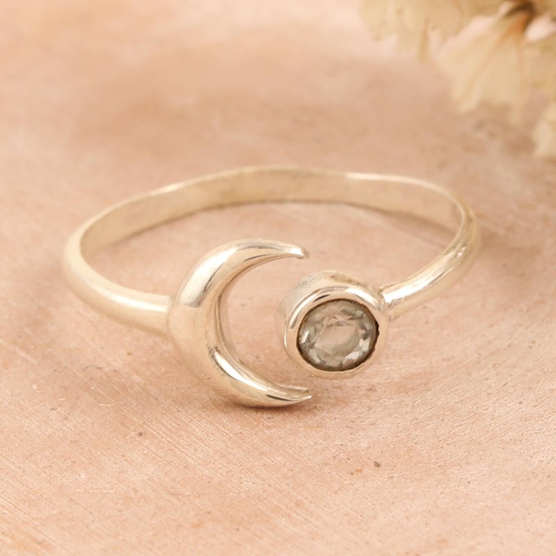 Novica Handmade Celestial Beauty In Azure Blue Topaz Wrap Ring