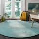 SAFAVIEH Handmade Soho Miyase Modern Burst New Zealand Wool Rug - 6' x 6' Round - Light Teal/Multi