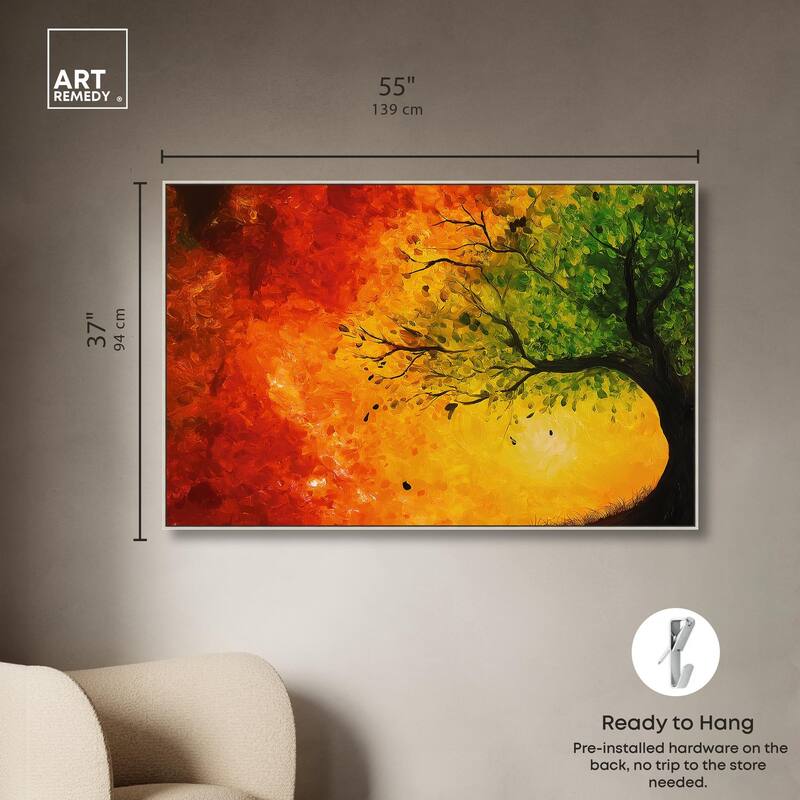 Fire and Ice Tree I Canvas by Art Remedy