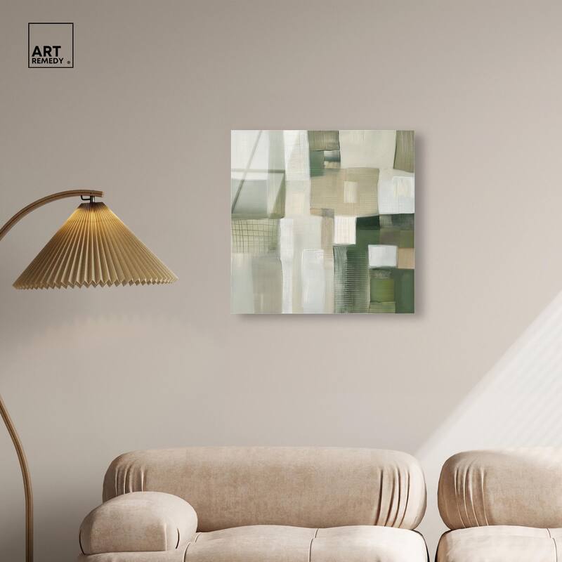 Pale Jade Green II Acrylic by Art Remedy, Ready to Hang