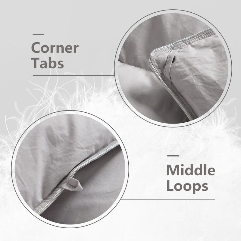 KASENTEX Cotton Cover Down Comforter - Duvet Insert - All Season