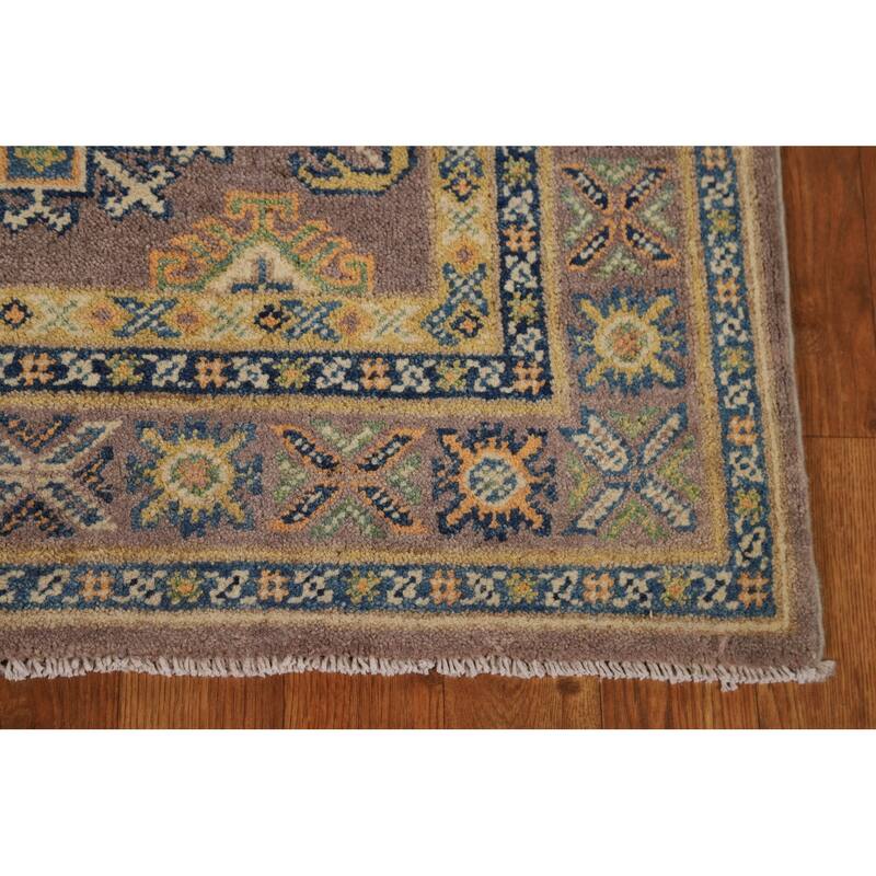 Brown Kazak Foyer Rug Handmade Traditional Wool Carpet - 2'9"x 4'3"