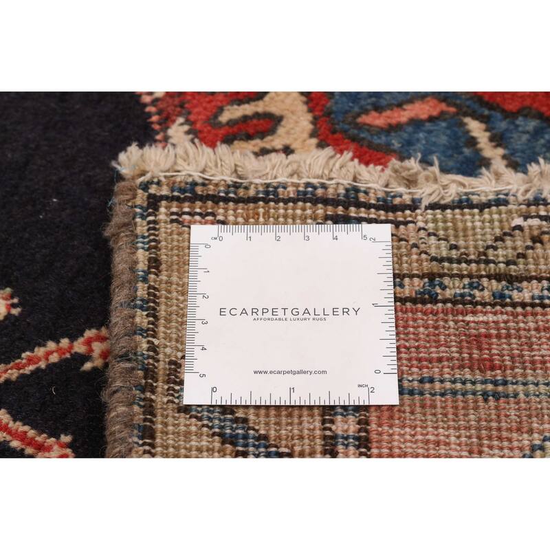 ECARPETGALLERY Hand-knotted Konya Anatolian Navy Wool Rug - 3'7 x 11'10