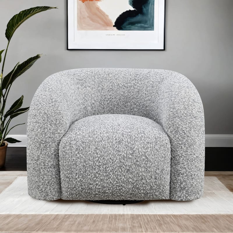 Furniture of America Korix Modern 37-inch Boucle Swivel Accent Chair