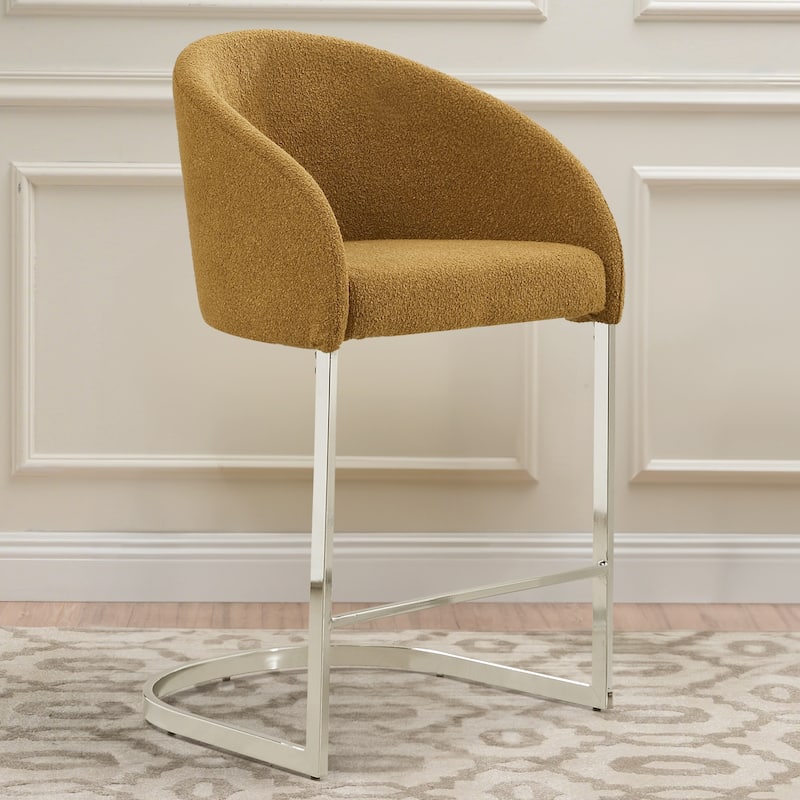 26" Fabric Upholstered Counter Height Bar Stools with Arms - 37" H x 22.4" W x 22" D