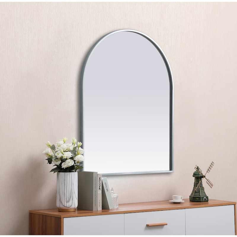 Indigo Home Metal Frame Arch Mirror 24x30 Inch
