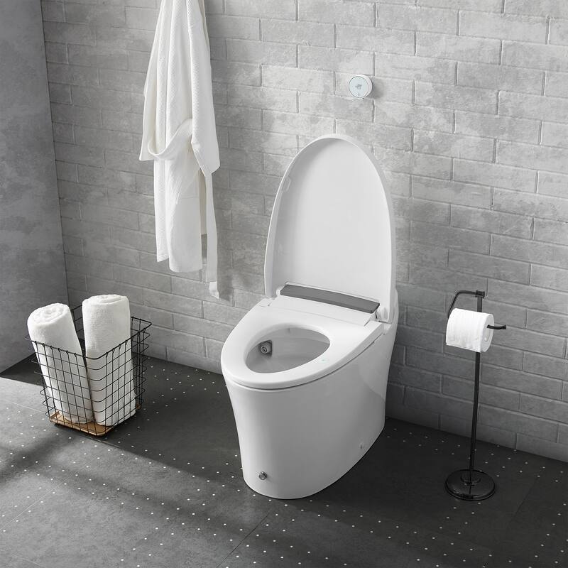 Hugo Smart Tankless Elongated Toilet, Touchless Vortex Dual-Flush 1.1/1.6 gpf - White