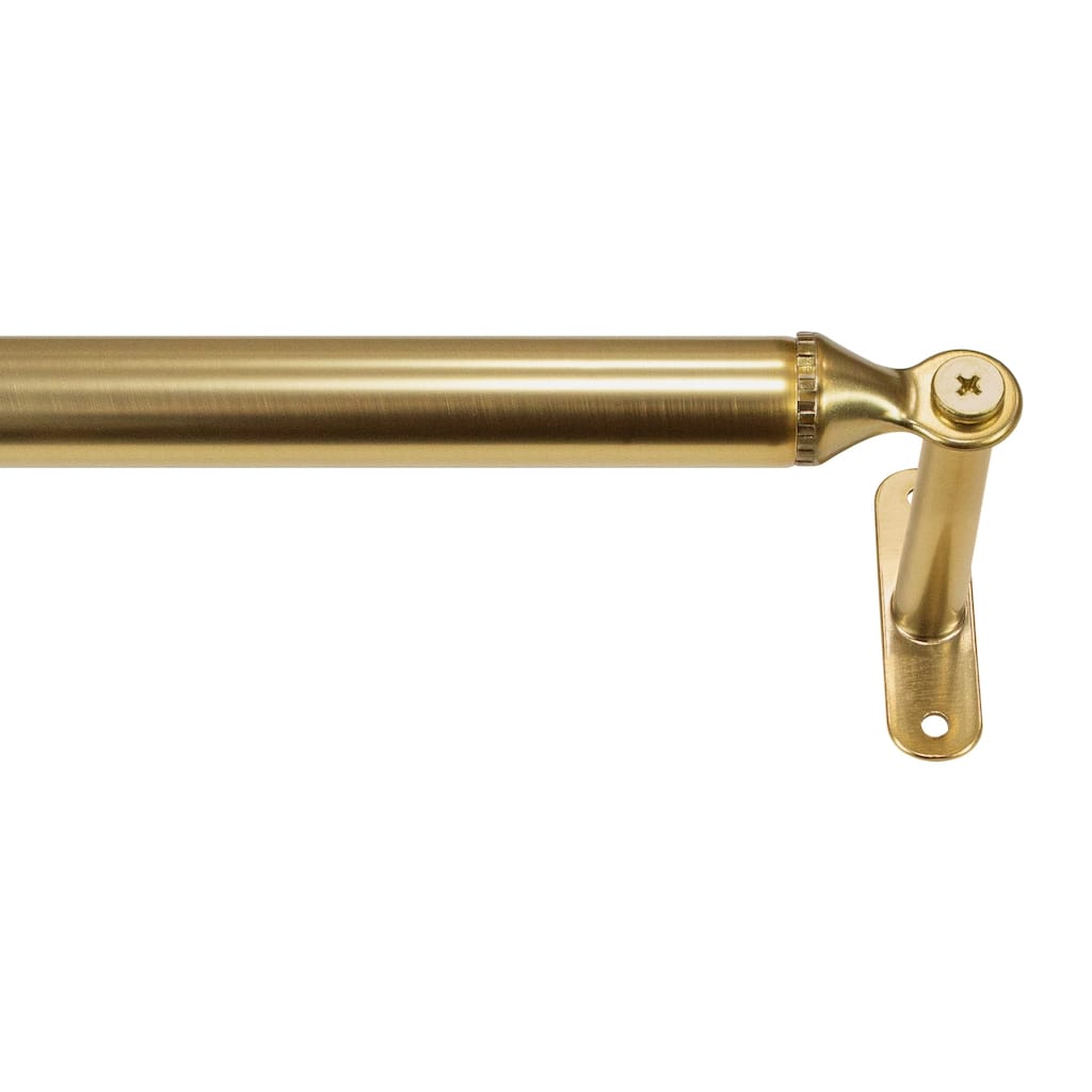 7/8" dia. Decorative Screw Curtain Rod_Brass